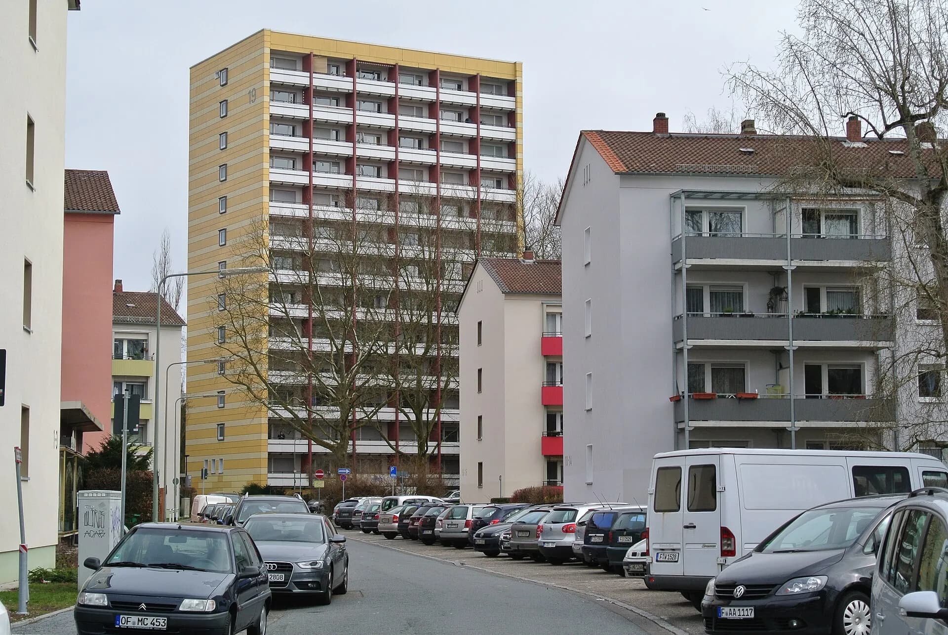 Wohnhochhaus der Albert-Schweitzer-Siedlung in Frankfurt Dornbusch