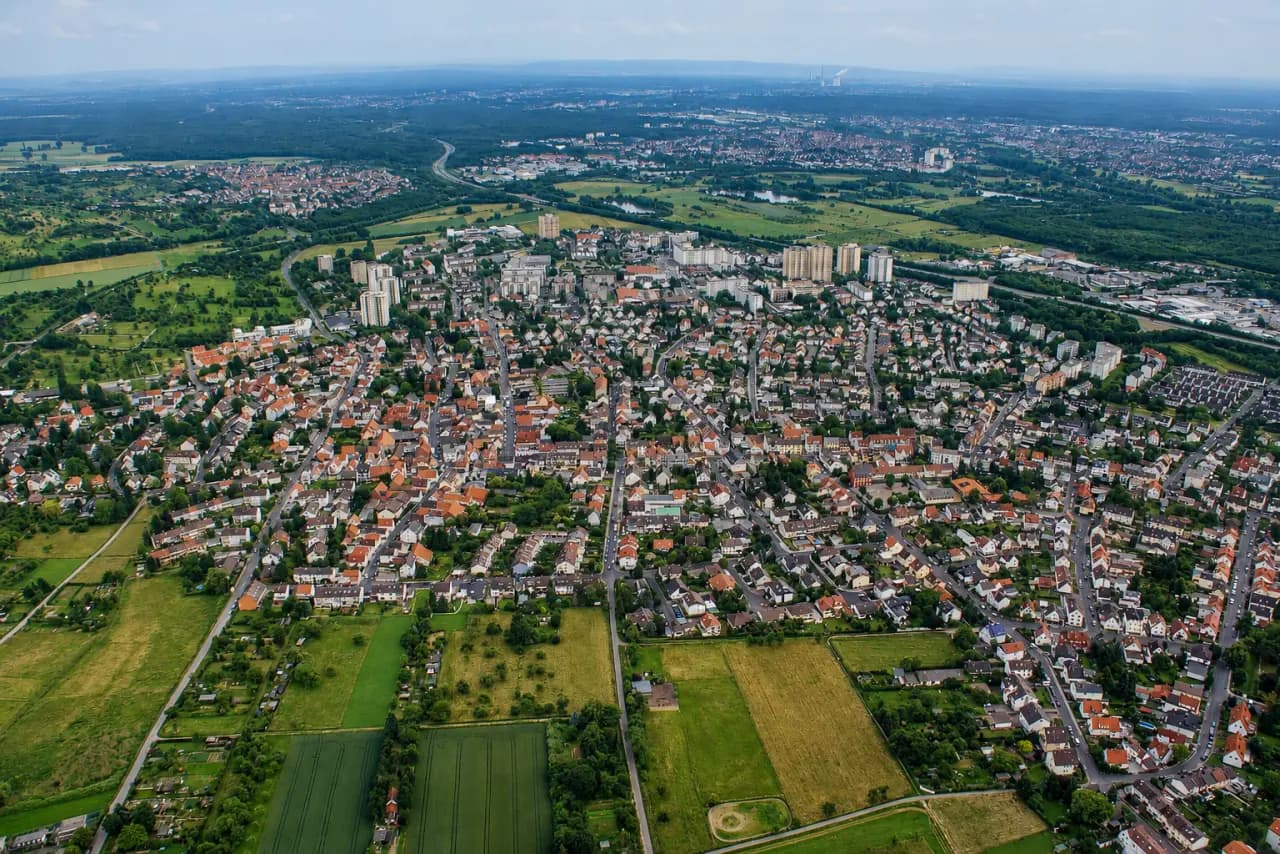 Luftaufnahme von Maintal-Bischofsheim