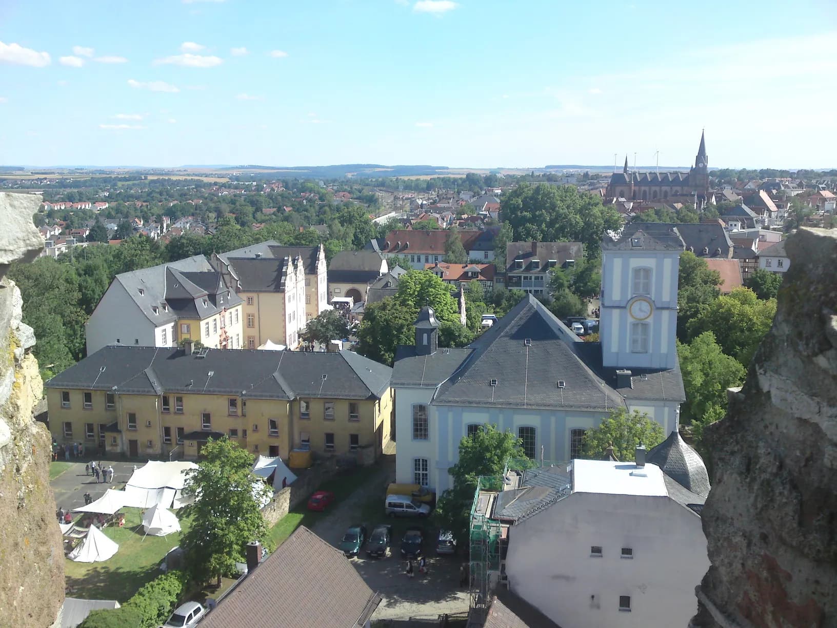 Blick von der Burg über die Altstadt in Friedberg (Hessen)