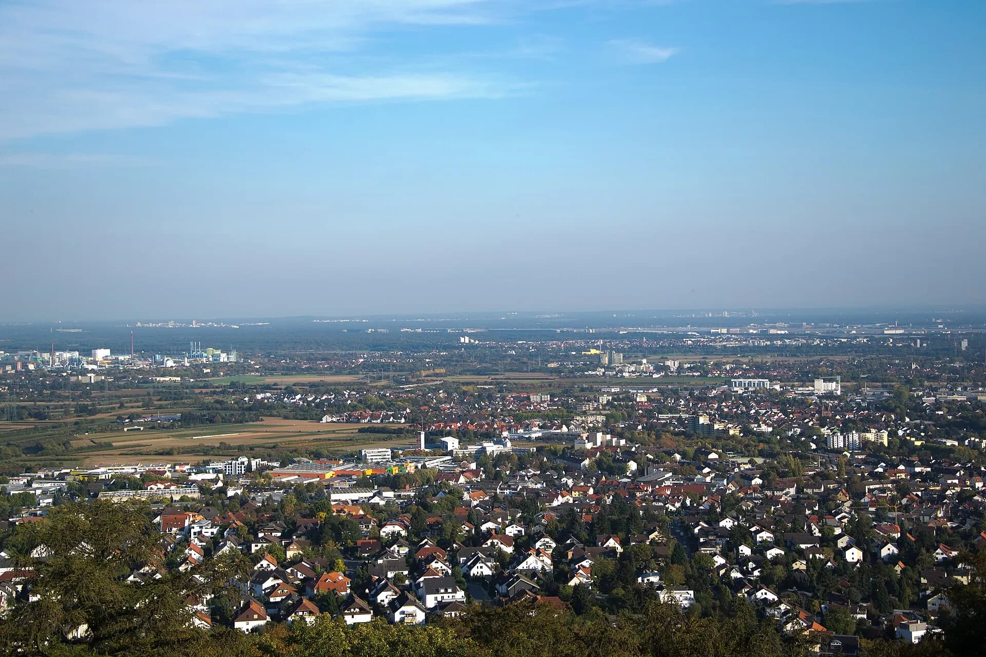 Blick vom Meisterturm über Hofheim am Taunus