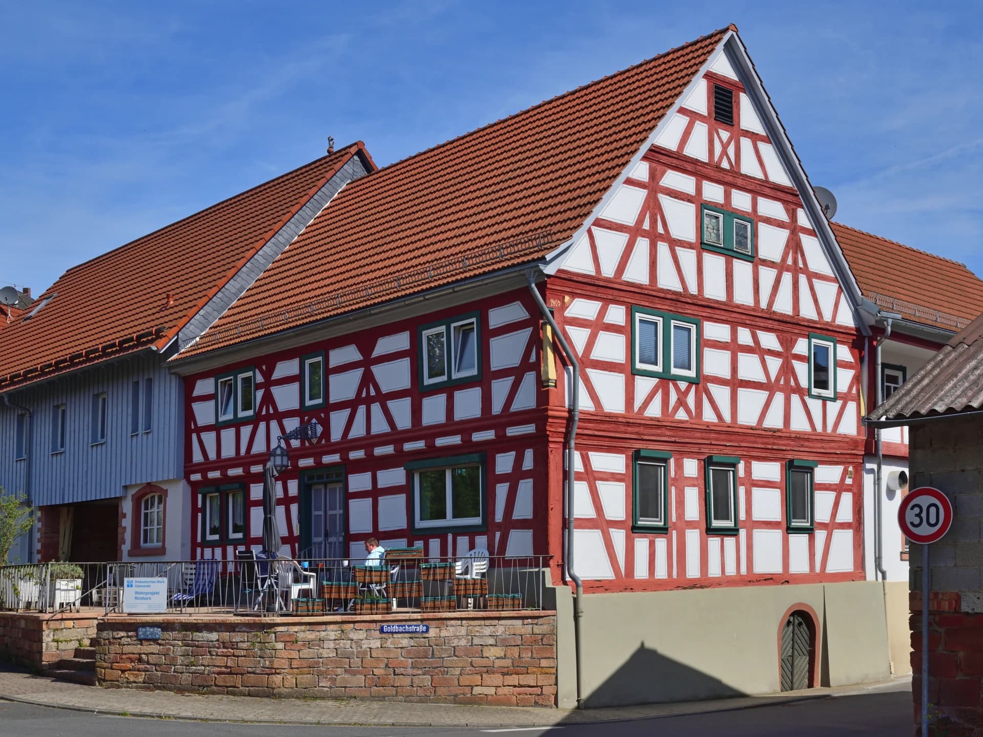 Fachwerkhaus in der Goldbachstraße im Ortsteil Rimhorn in Lützelbach