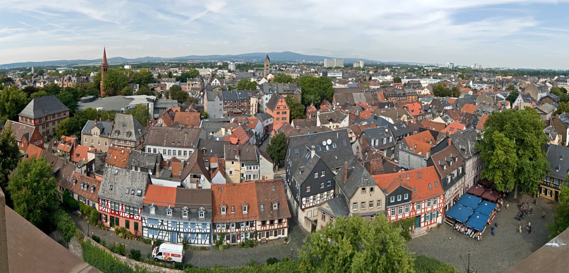 Panorama der Höchster Altstadt in Frankfurt Höchst