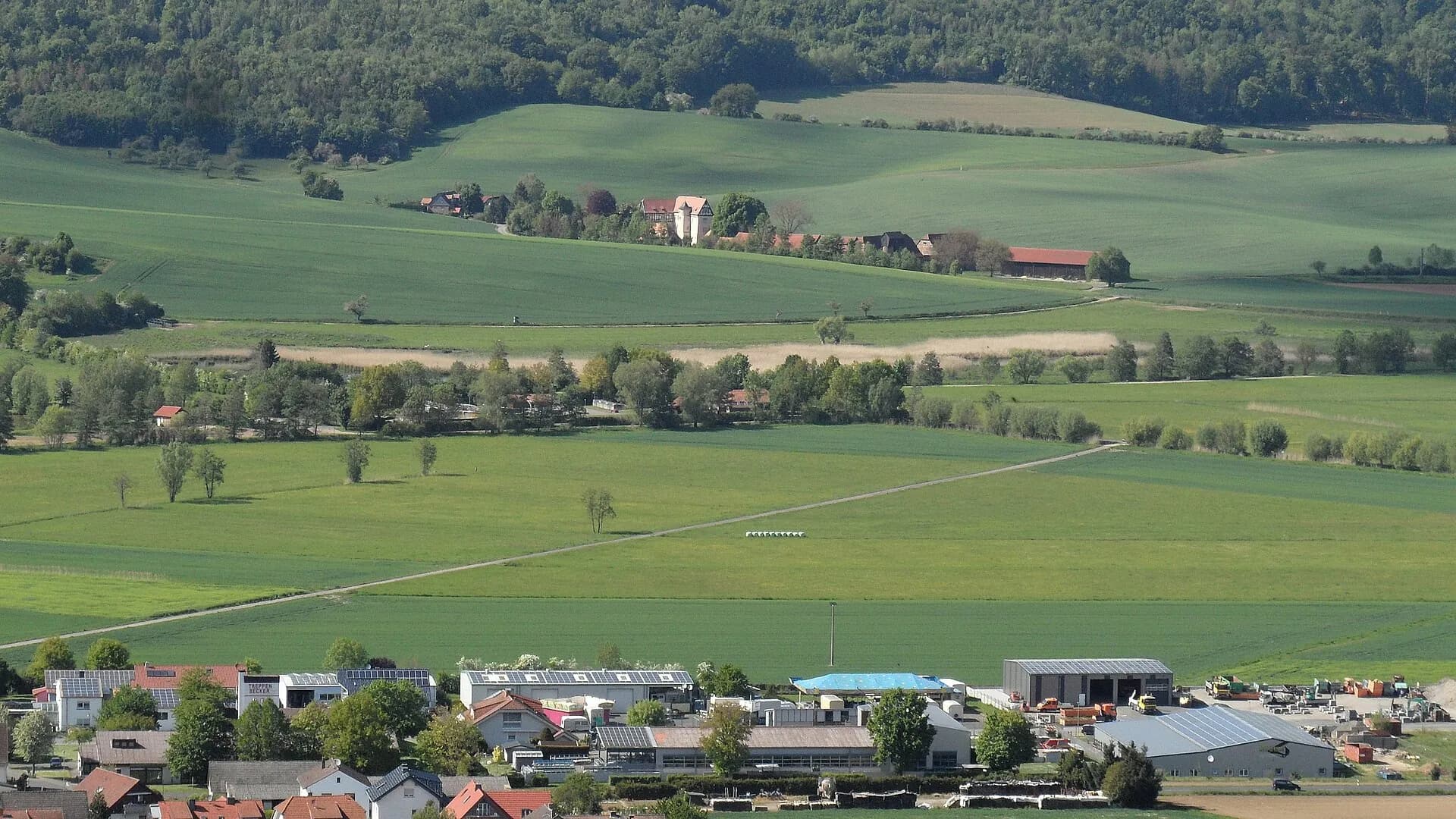 Blick über das Niddertal bei Hof Leustadt in Glauburg